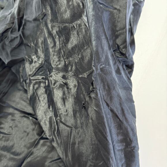 Vince Dress Womens Small Black Satin Slip Gown Open Back V Neck - Picture 14 of 15